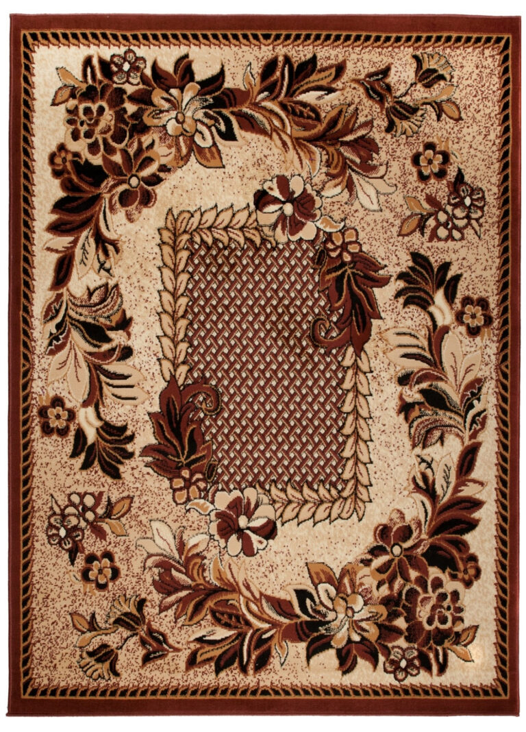 Tappeto Atlas Beige Marrone Moderno Floreale