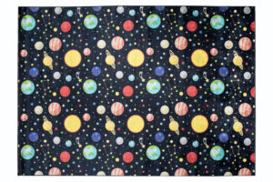 Tappeto Emma Bambini Scuro Spazio Pianeti Antiscivolo