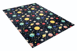 Tappeto Emma Bambini Scuro Spazio Pianeti Antiscivolo