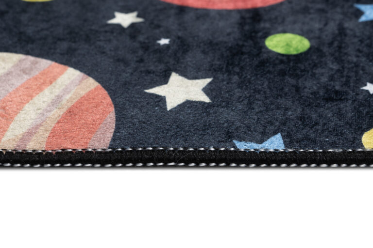 Tappeto Emma Bambini Scuro Spazio Pianeti Antiscivolo