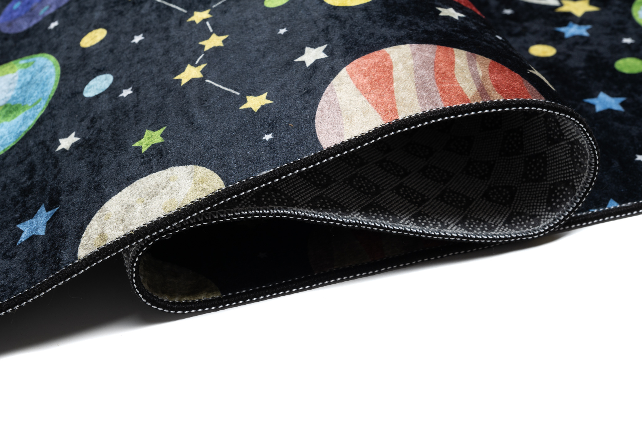 Tappeto Emma Bambini Scuro Spazio Pianeti Antiscivolo