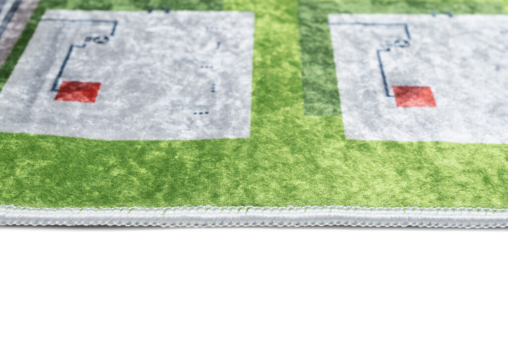 Tappeto Emma Bambini Verde Grigio Città Antiscivolo