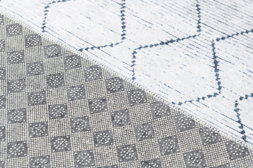 Tappeto Toscana Geometico Grigio Blu Scuro Zig-Zag