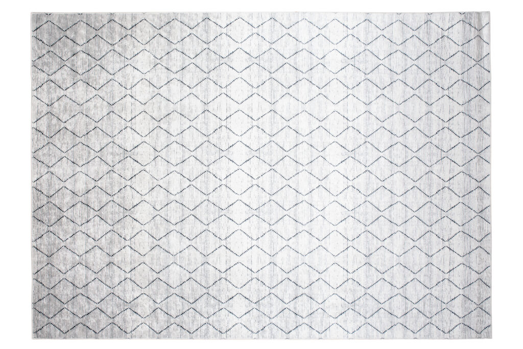 Tappeto Toscana Geometico Grigio Blu Scuro Zig-Zag