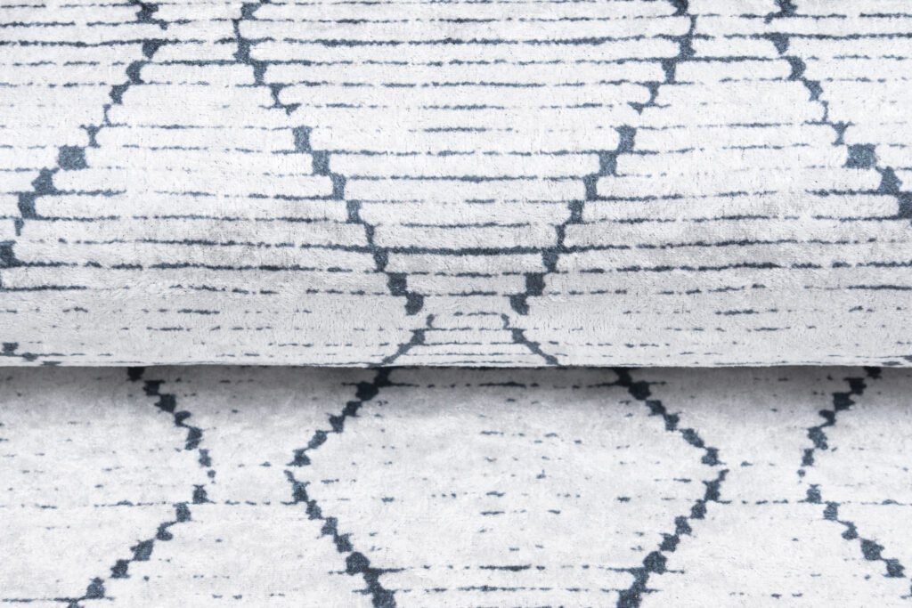 Tappeto Toscana Geometico Grigio Blu Scuro Zig-Zag