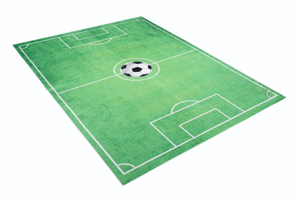 Tappeto Emma Bambini Verde Campo Sportivo Antiscivolo