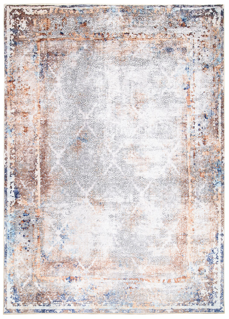 Tappeto Victoria Vintage Blu Scuro Rame