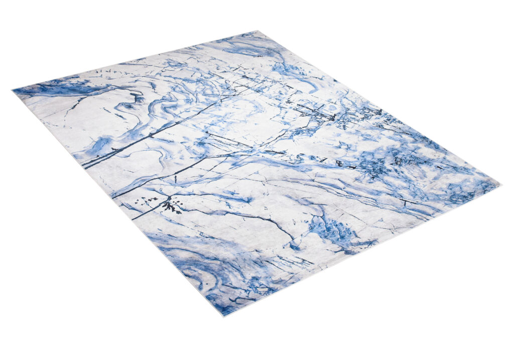 Tappeto Toscana Astratto Blu Grigio