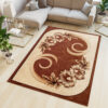 Tappeto Atlas Marrone Beige Classico Floreale