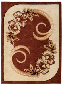 Tappeto Atlas Marrone Beige Classico Floreale