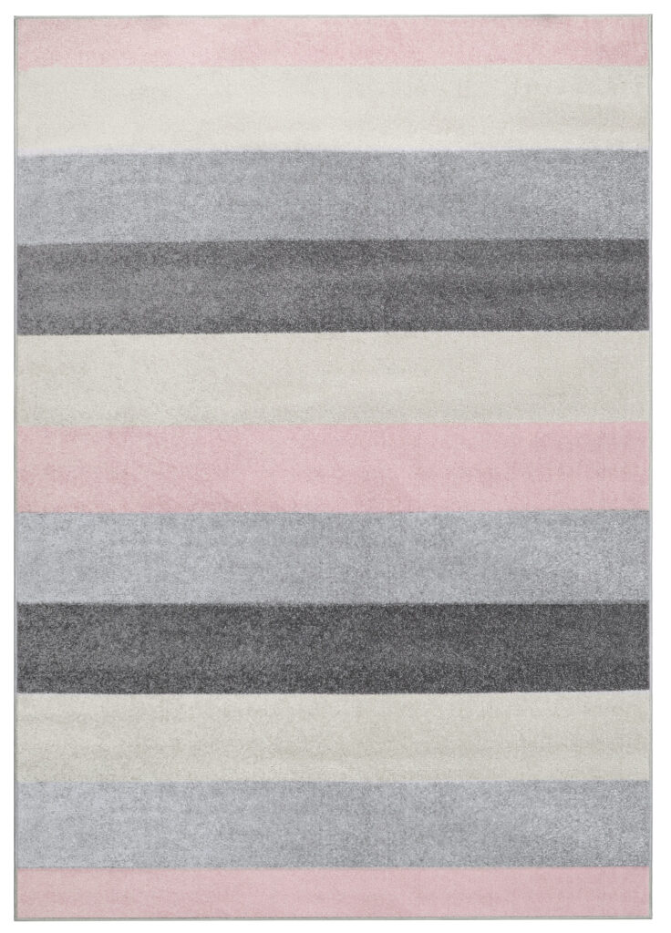 Tappeto Lazur Grigio Rosa Geometrico Linee