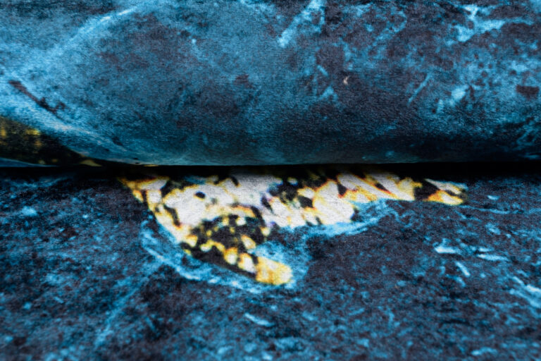 Tappeto Toscana Blu Grigio Oro Marmo