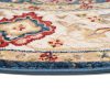 Tappeto Rivoli Rotondo Blu Crema Tradizionale