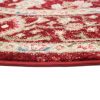Tappeto Rivoli Rotondo Rosso Crema Ornamenti