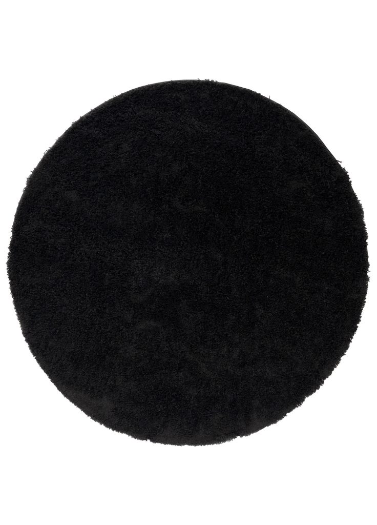 Tappeto Essence Rotondo Shaggy Monocolore Nero