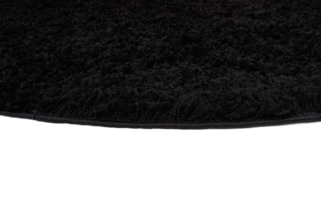 Tappeto Essence Rotondo Shaggy Monocolore Nero