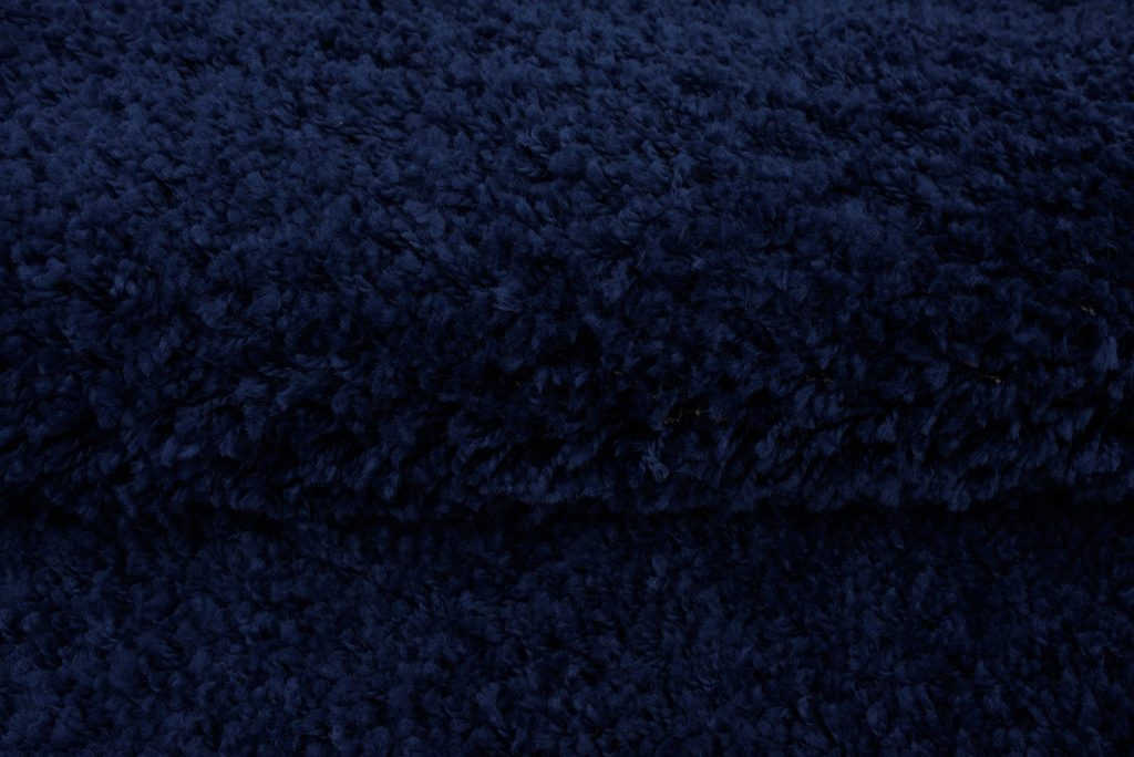 Tappeto Essence Rotondo Shaggy Monocolore Blu Scuro