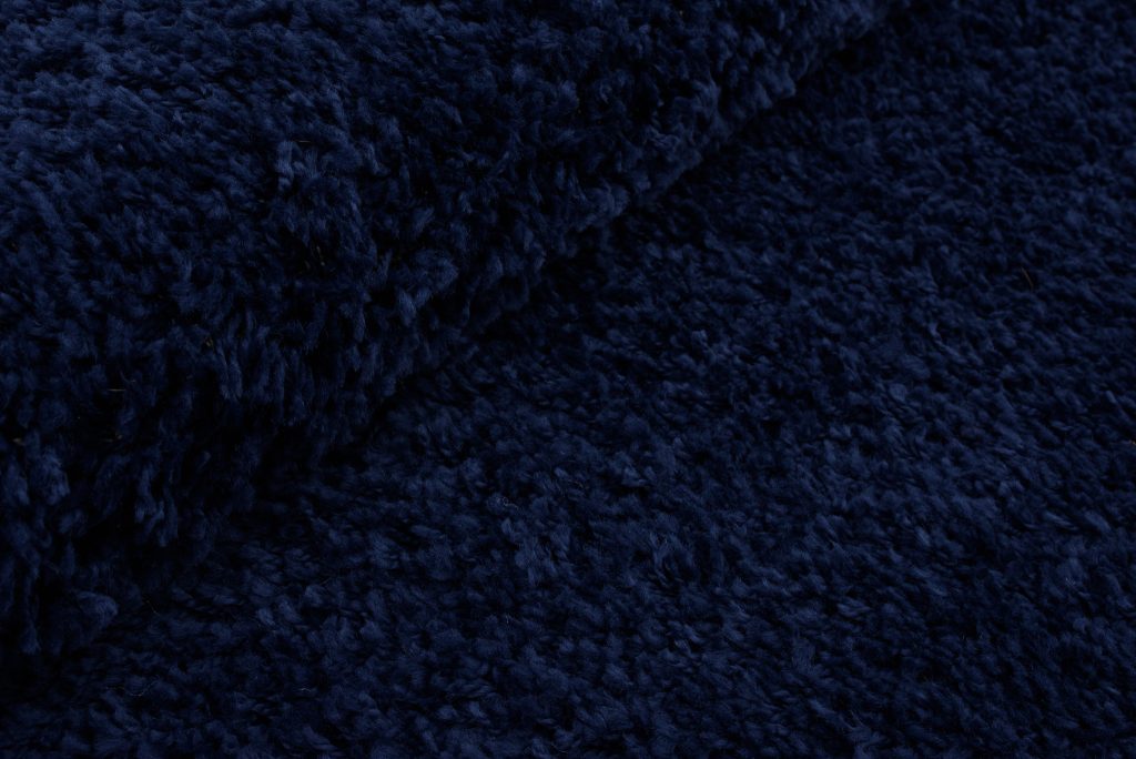 Tappeto Essence Rotondo Shaggy Monocolore Blu Scuro