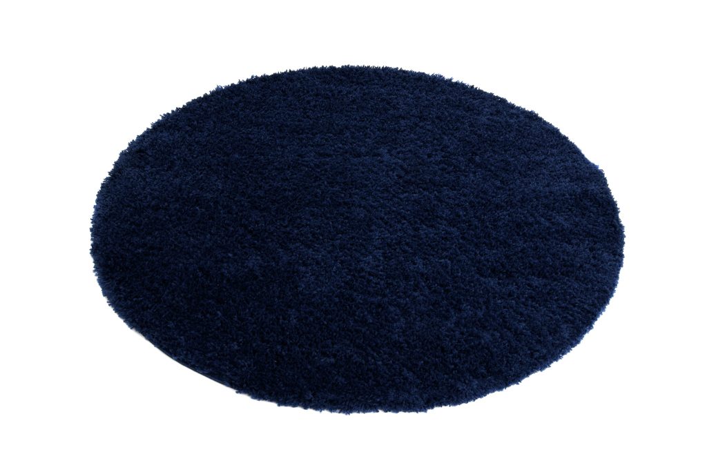 Tappeto Essence Rotondo Shaggy Monocolore Blu Scuro
