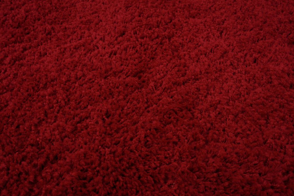 Tappeto Essence Rotondo Shaggy Monocolore Rosso