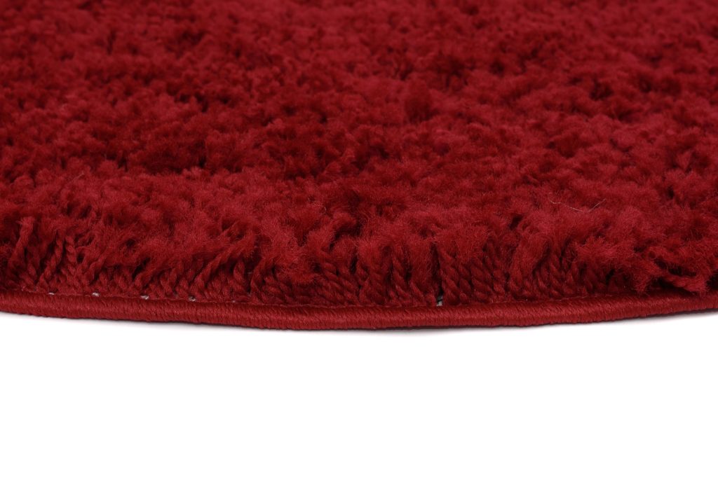 Tappeto Essence Rotondo Shaggy Monocolore Rosso