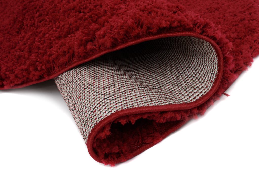 Tappeto Essence Rotondo Shaggy Monocolore Rosso
