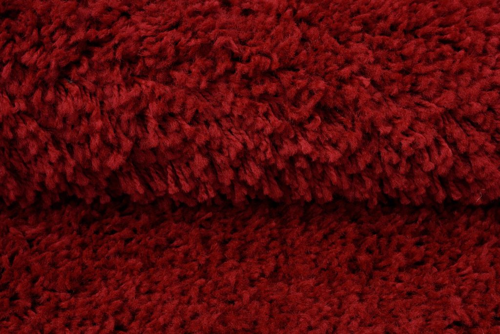 Tappeto Essence Rotondo Shaggy Monocolore Rosso