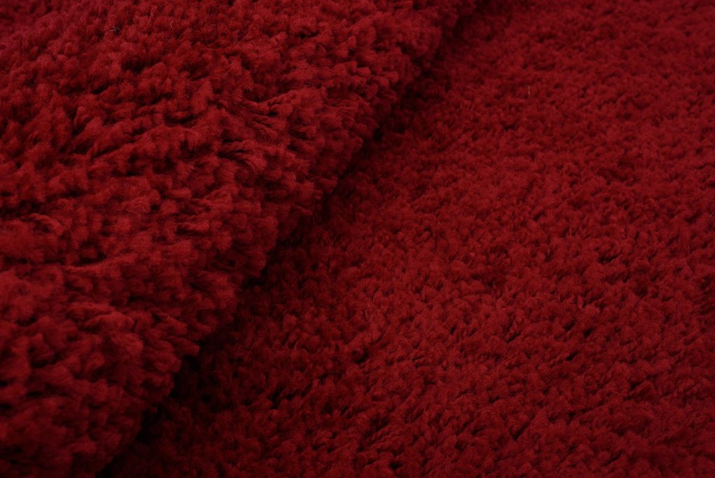 Tappeto Essence Rotondo Shaggy Monocolore Rosso