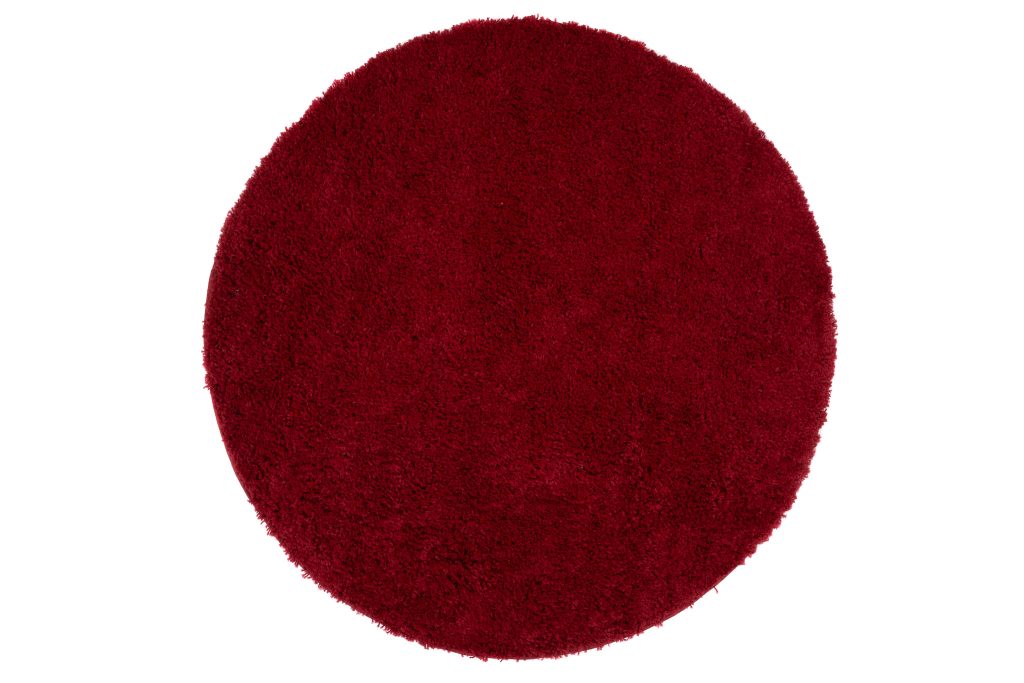 Tappeto Essence Rotondo Shaggy Monocolore Rosso