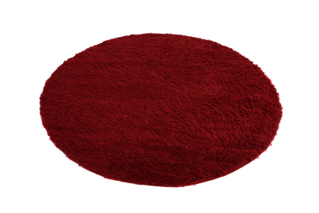 Tappeto Essence Rotondo Shaggy Monocolore Rosso