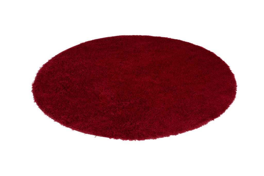 Tappeto Essence Rotondo Shaggy Monocolore Rosso