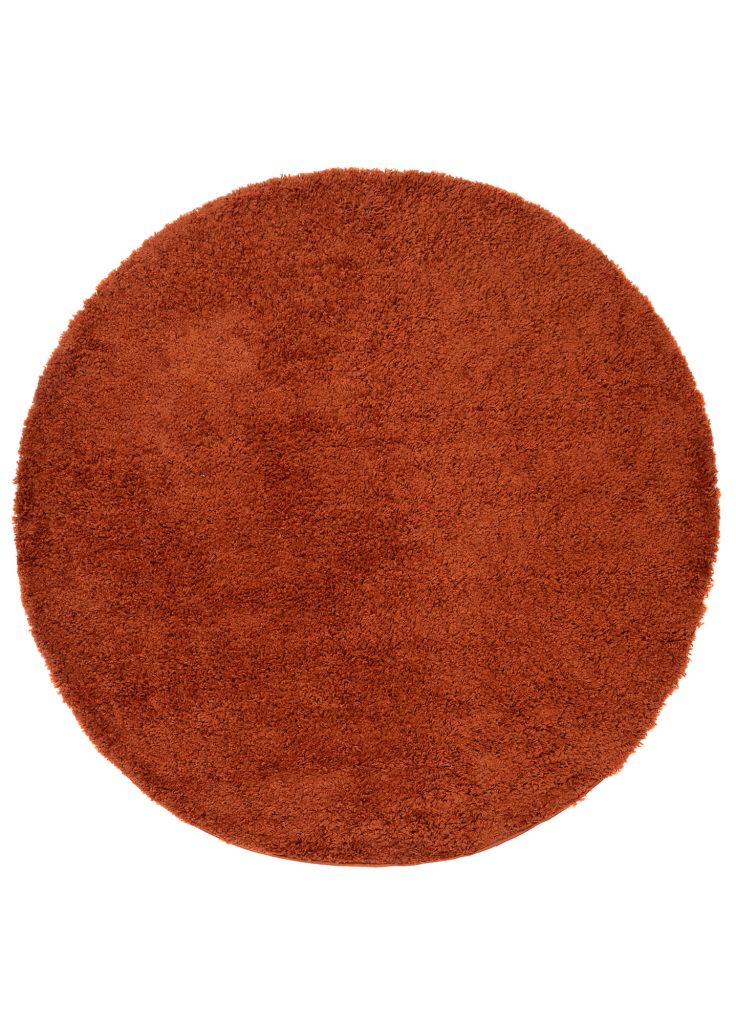 Tappeto Essence Rotondo Shaggy Monocolore Terracotta
