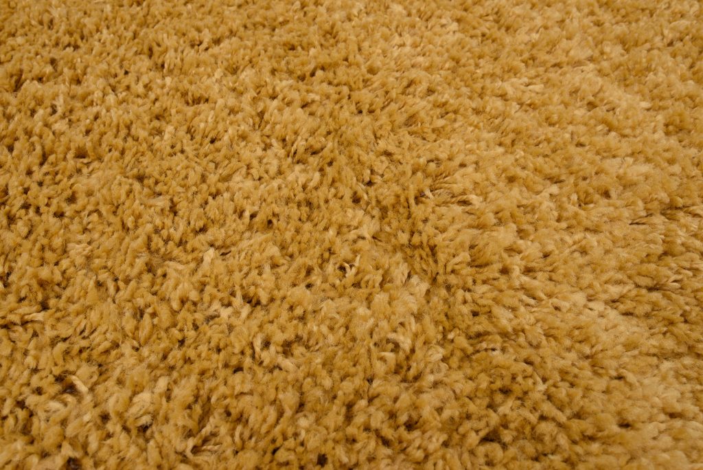 Tappeto Essence Rotondo Shaggy Monocolore Senape