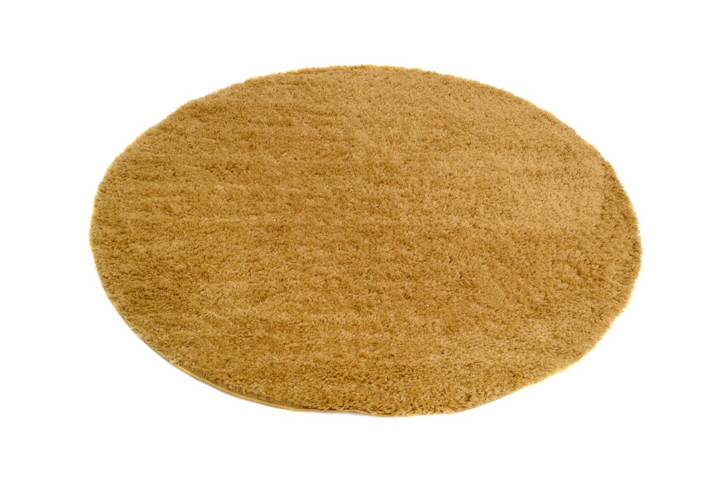 Tappeto Essence Rotondo Shaggy Monocolore Senape