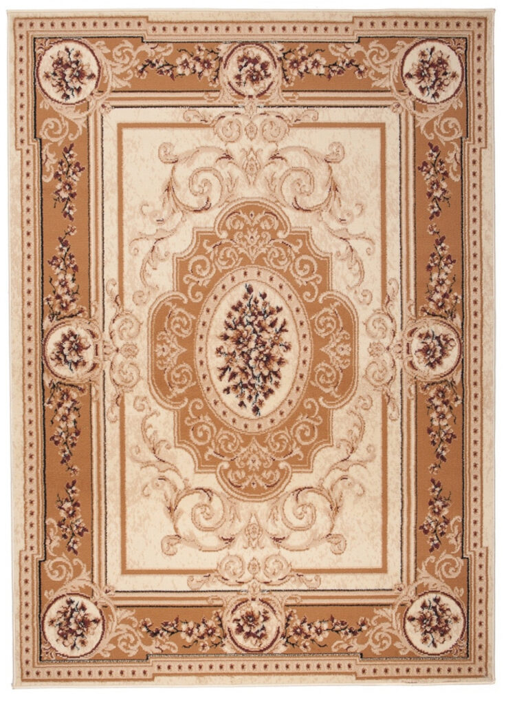 Tappeto Atlas Crema Beige Tradizionale Medaglione
