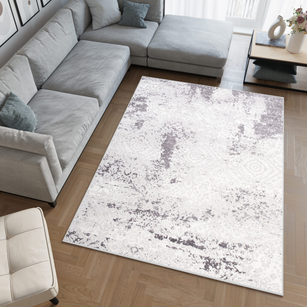 Tappeto Sky Grigio Crema Vintage Ornamenti