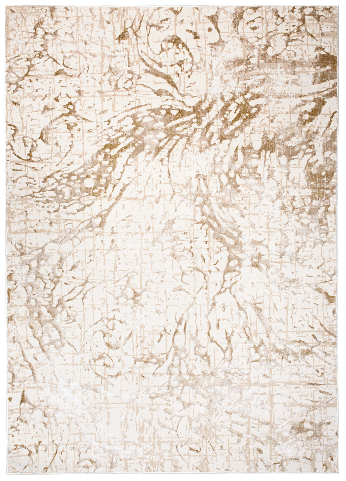 Tappeto Hera Crema Beige Astratto Onde Effetto 3D