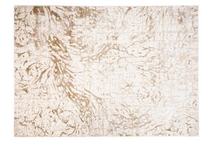 Tappeto Hera Crema Beige Astratto Onde Effetto 3D