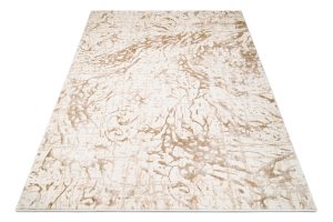 Tappeto Hera Crema Beige Astratto Onde Effetto 3D