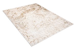 Tappeto Hera Crema Beige Astratto Onde Effetto 3D