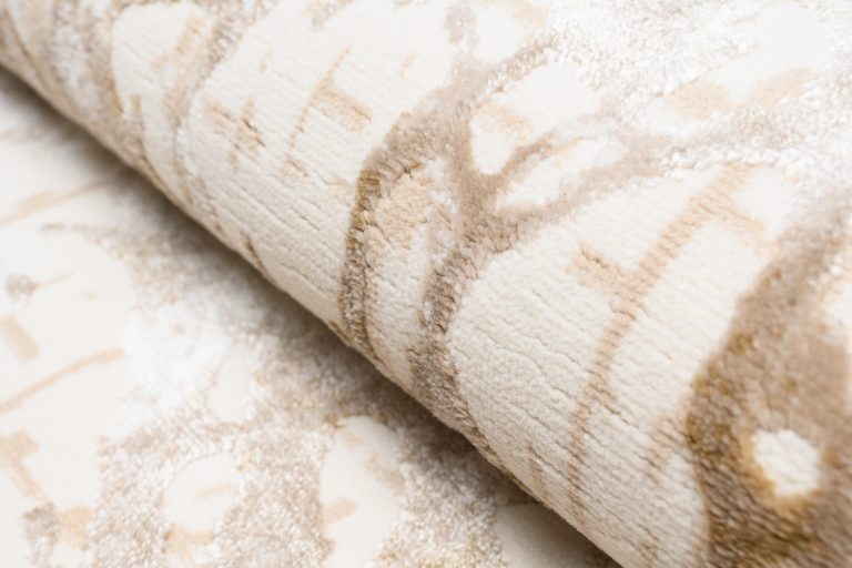 Tappeto Hera Crema Beige Astratto Onde Effetto 3D