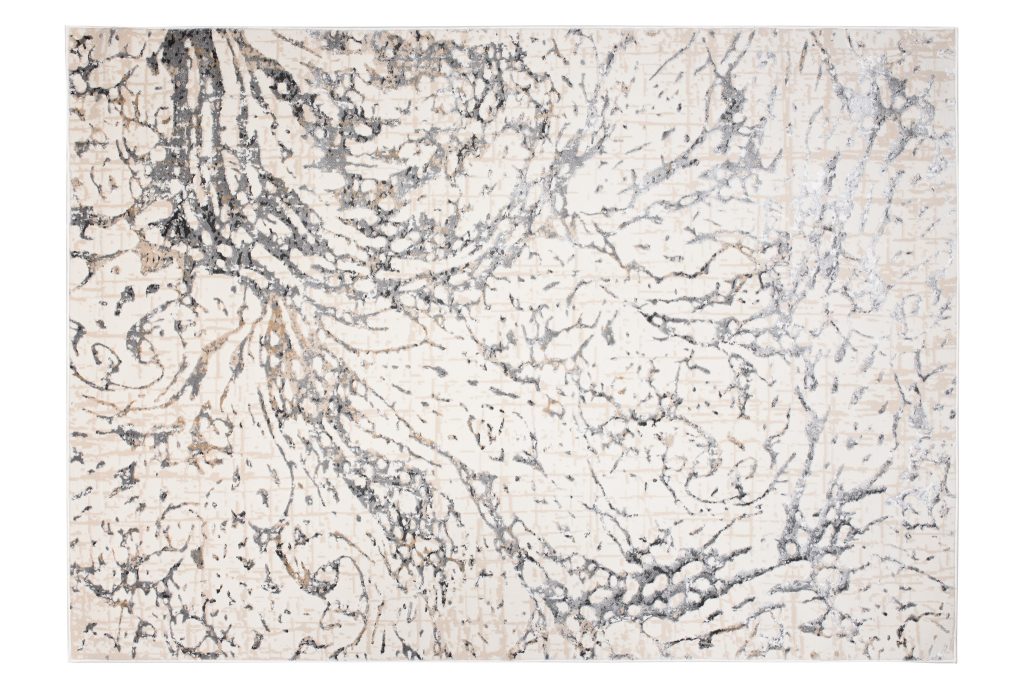 Tappeto Hera Crema Grigio Beige Onde Effetto 3D