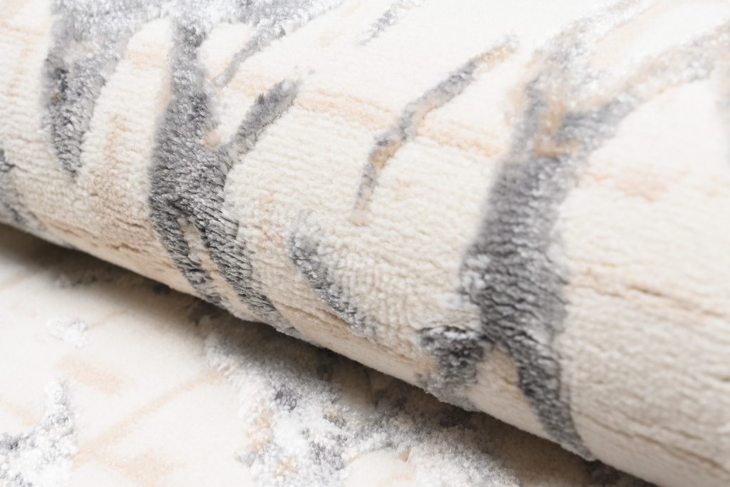 Tappeto Hera Crema Grigio Beige Onde Effetto 3D