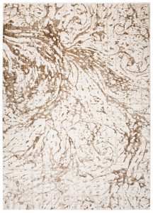 Tappeto Hera Crema Beige Marrone Onde Effetto 3D