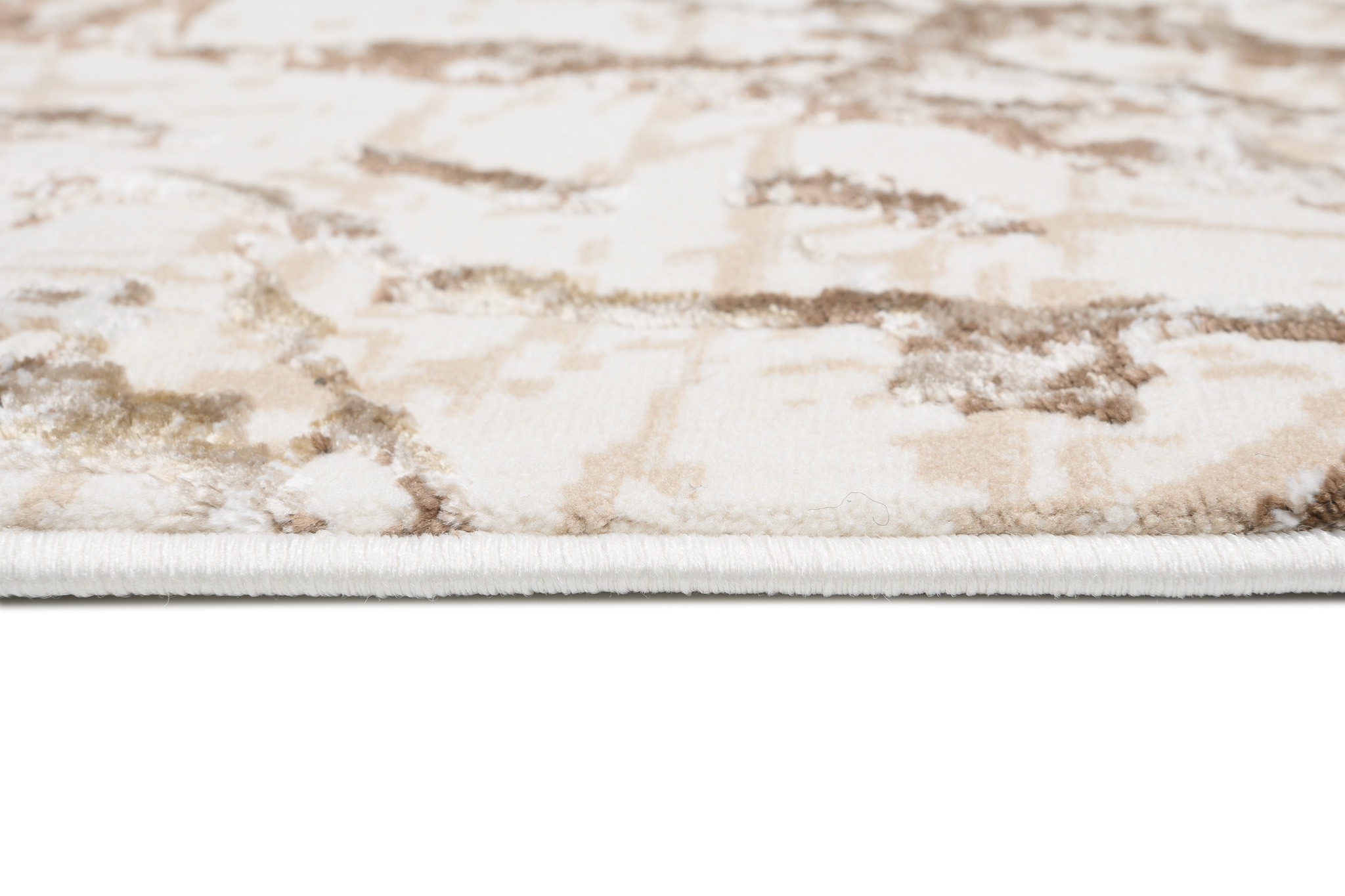 Tappeto Hera Crema Beige Marrone Onde Effetto 3D