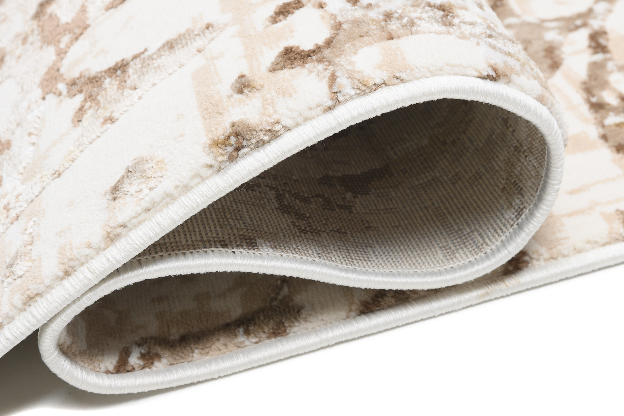 Tappeto Hera Crema Beige Marrone Onde Effetto 3D