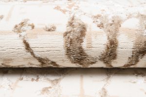 Tappeto Hera Crema Beige Marrone Onde Effetto 3D