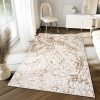 Tappeto Hera Crema Beige Marrone Onde Effetto 3D