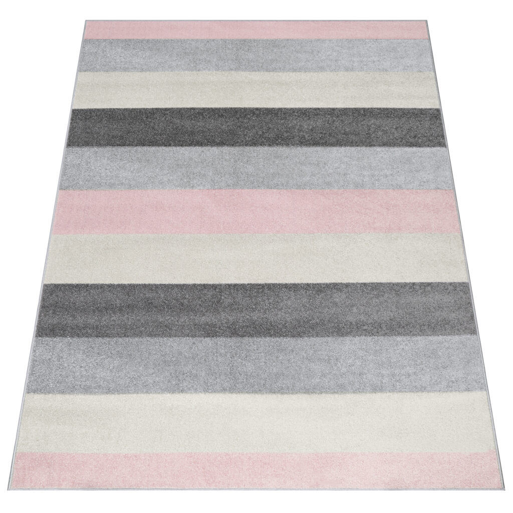 Tappeto Lazur Grigio Rosa Geometrico Linee