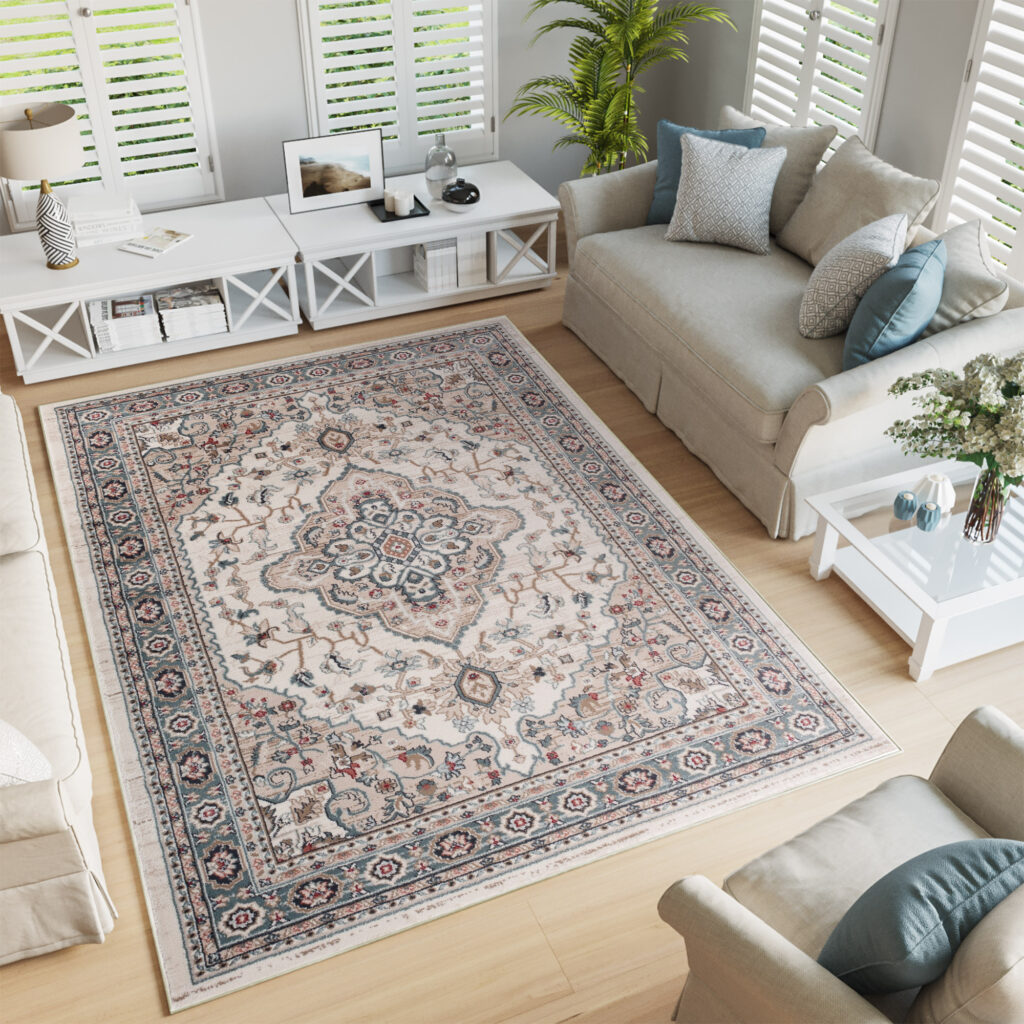 Tappeto Colorado Tradizionale Crema Beige Ornamenti